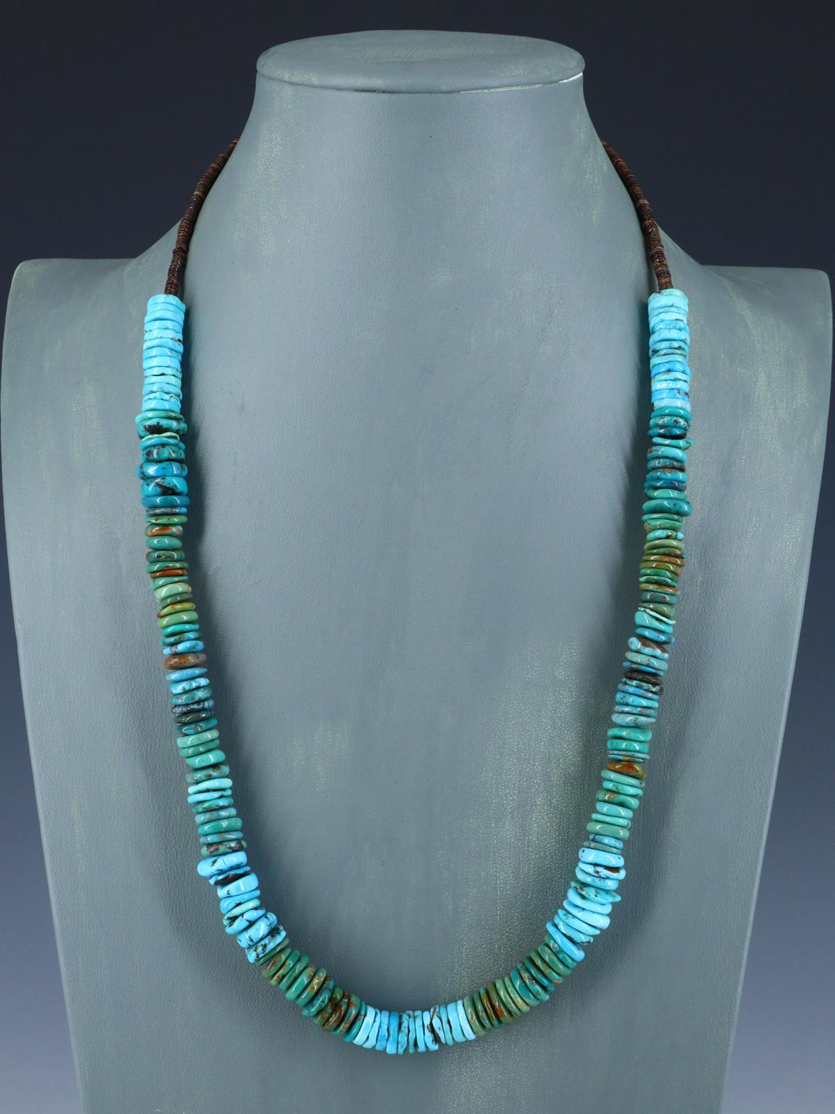 Single Strand Polychrome Turquoise Necklace