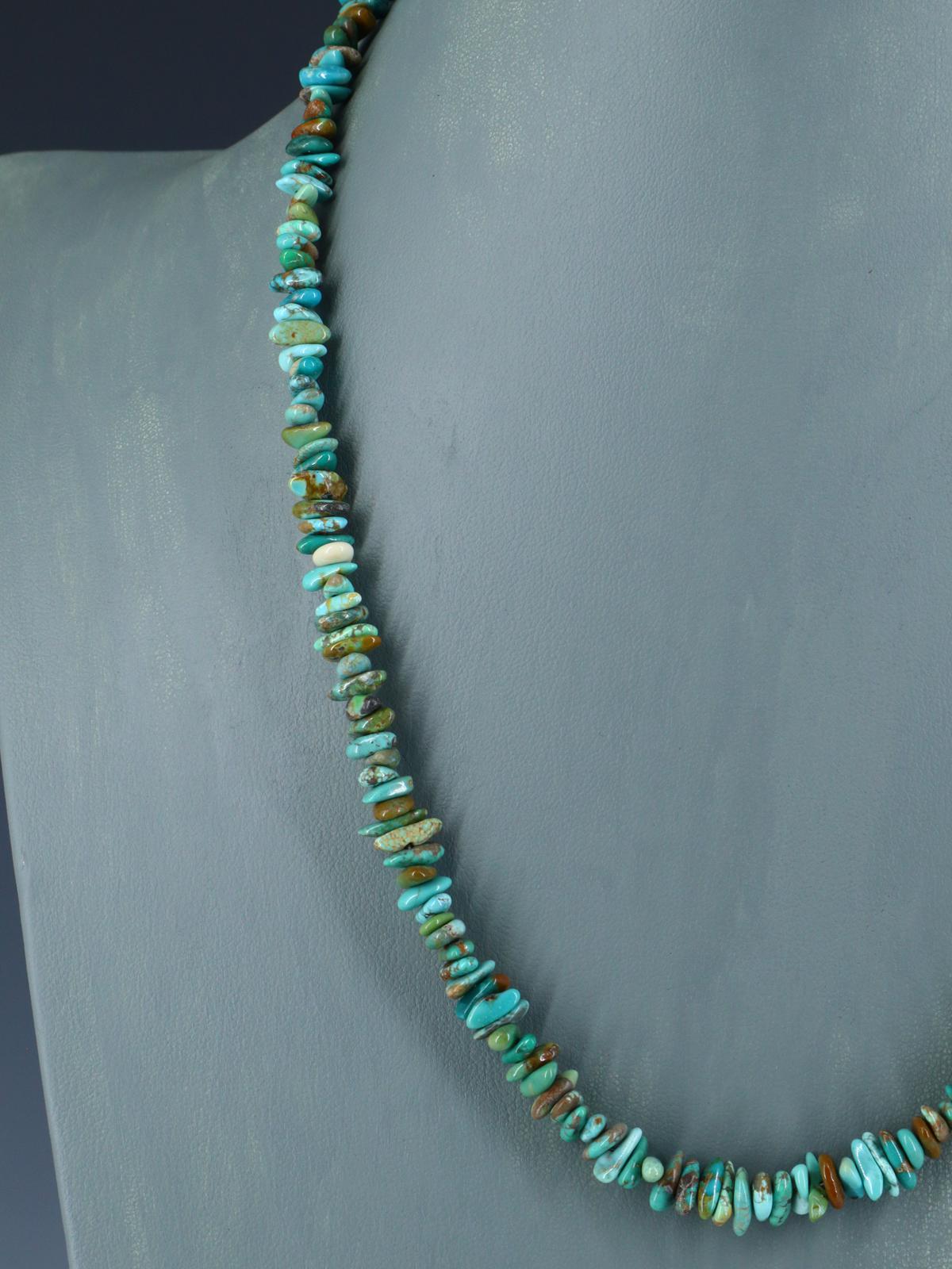 20" Single Strand Natural Carico Lake Turquoise Necklace