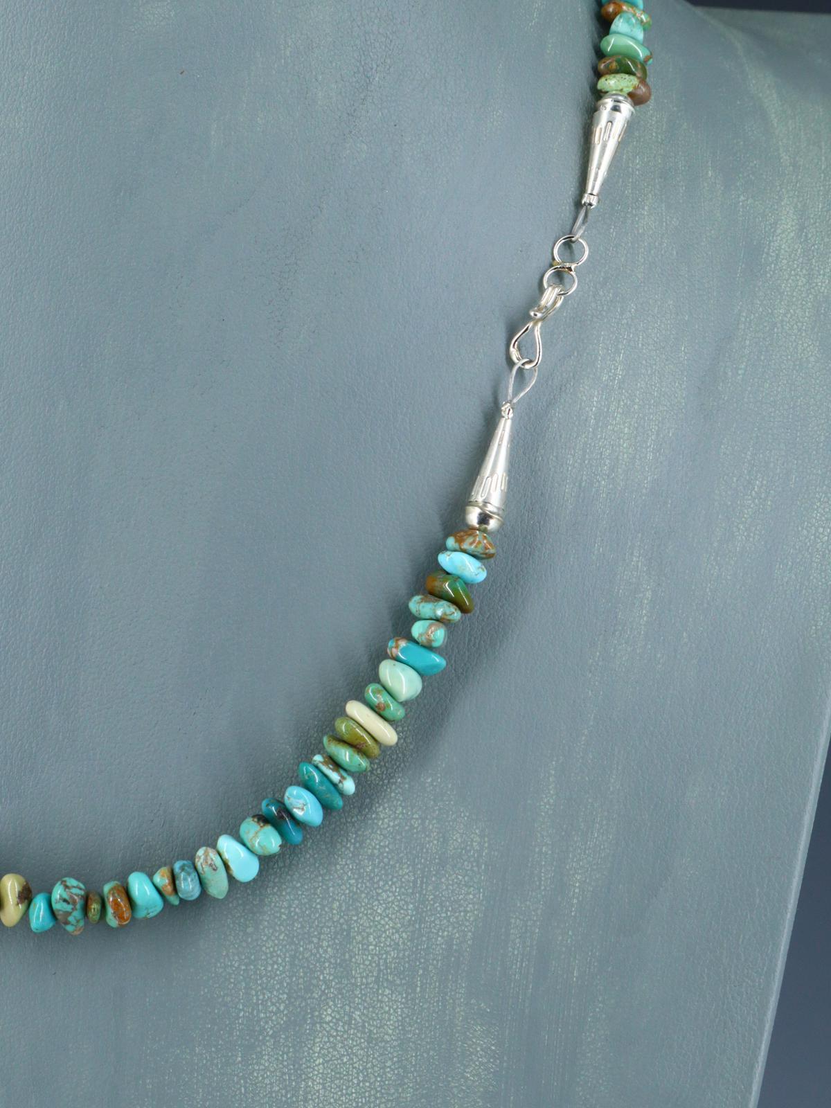 20" Single Strand Natural Carico Lake Turquoise Necklace