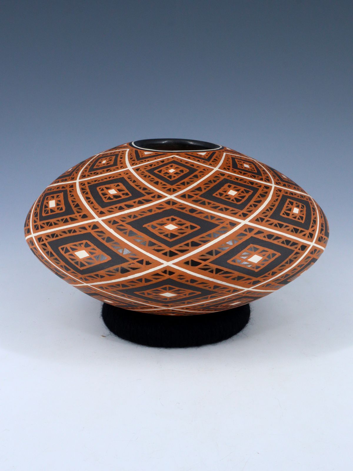 Mata Ortiz Hand Made Geometric Design Pottery