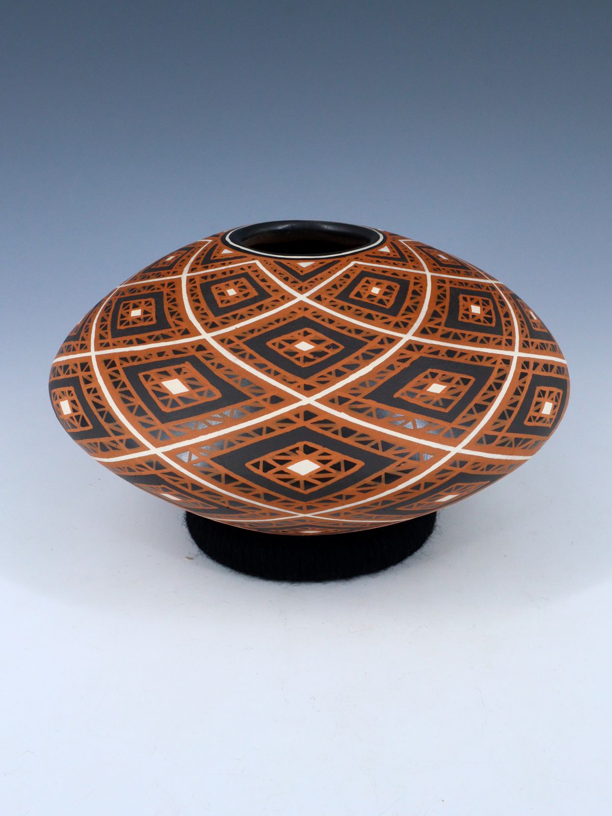 Mata Ortiz Hand Made Geometric Design Pottery