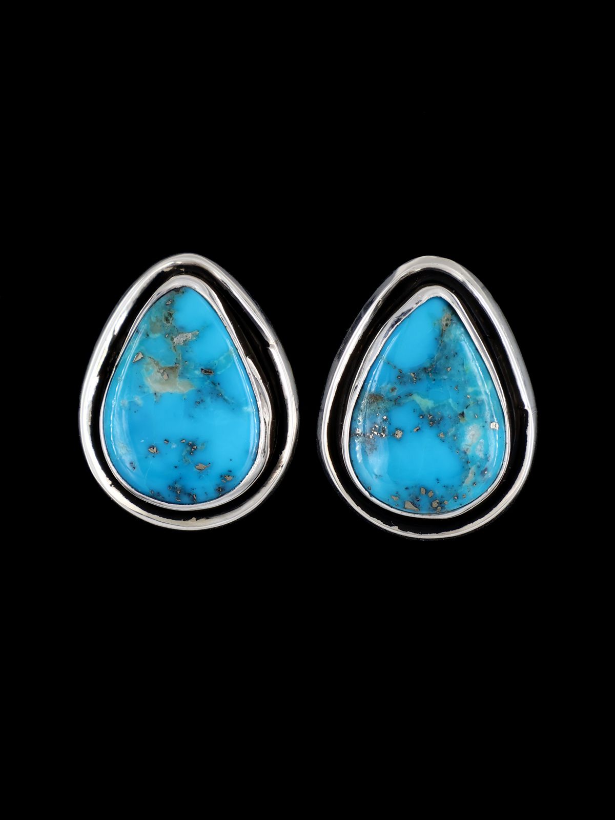 Navajo Turquoise Sterling Silver Post Earrings
