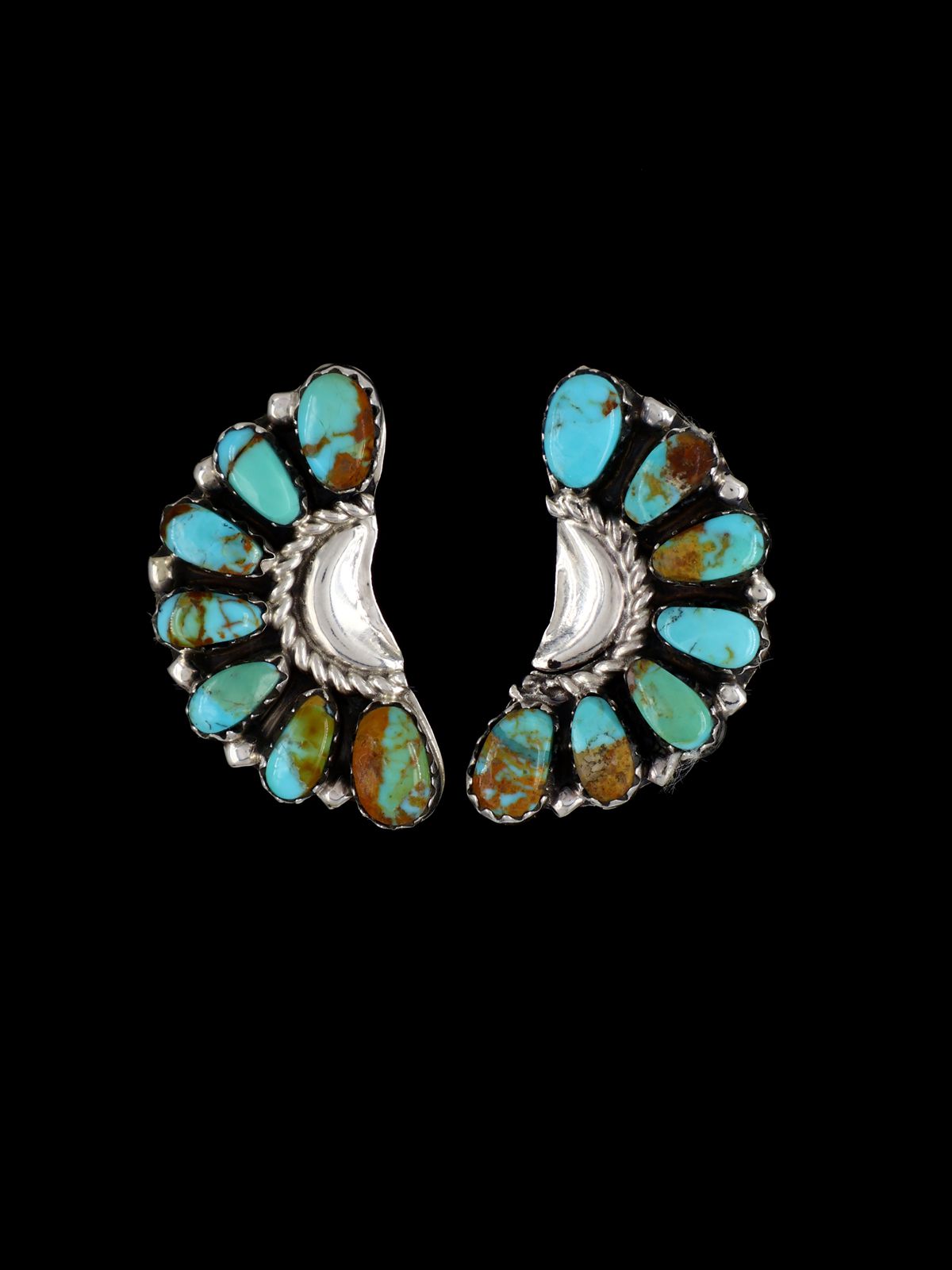 Navajo Turquoise Sterling Silver Post Earrings