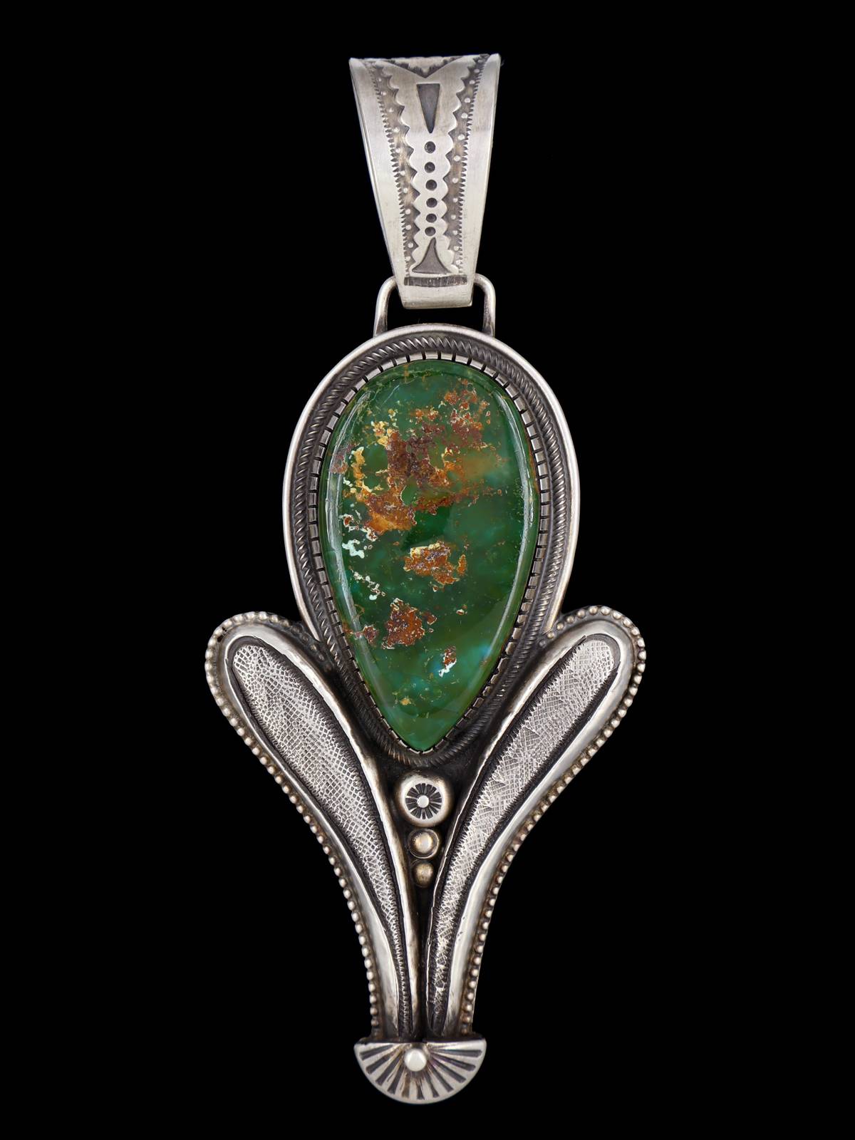Native American Indian Jewelry Natural Royston Turquoise Pendant