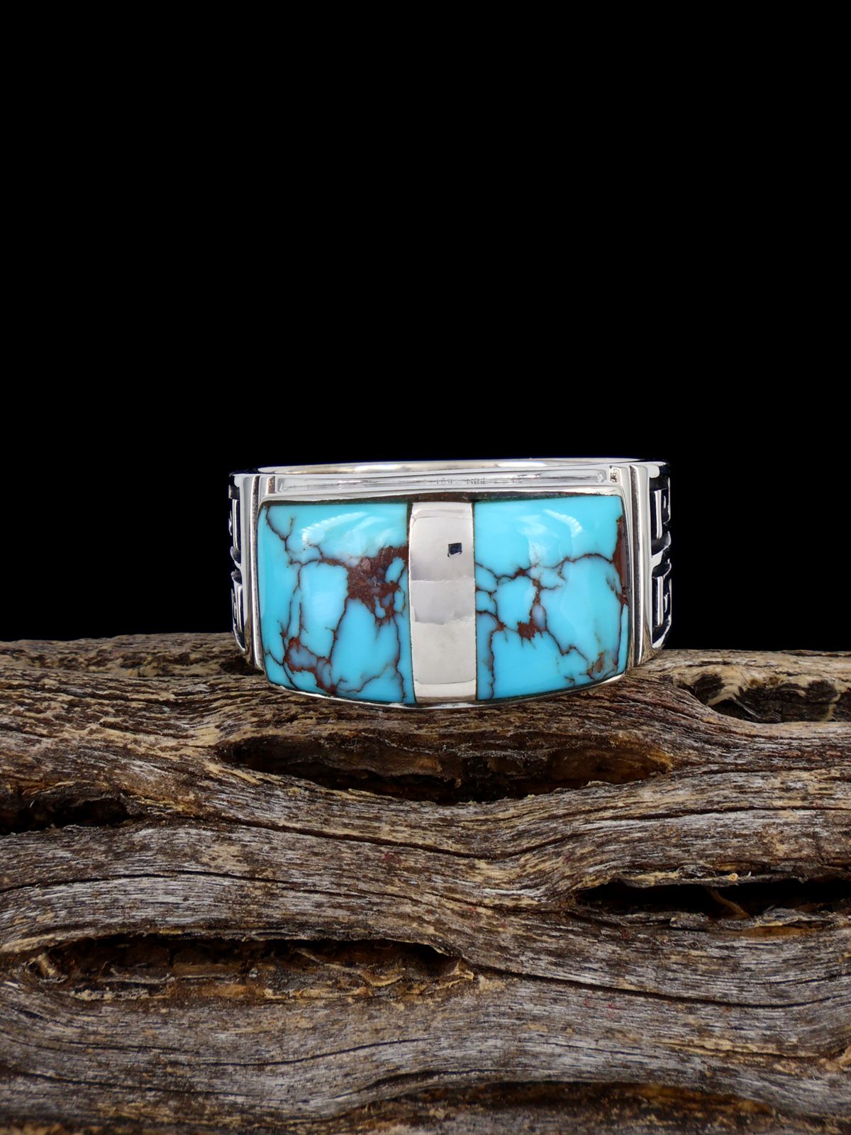 Turquoise Inlay Ring, Size 10