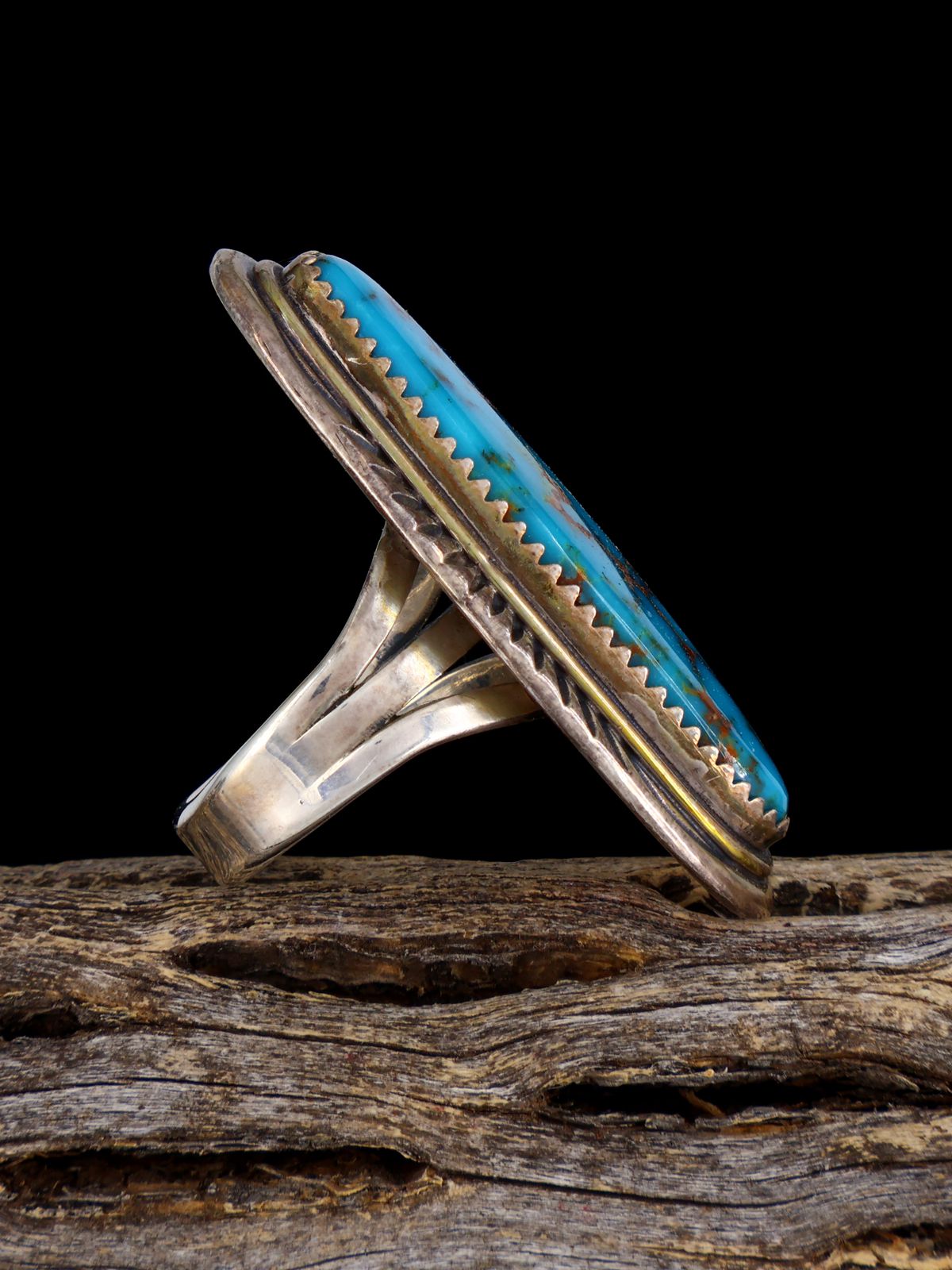 Vintage Sterling Silver Turquoise Ring, Size 8