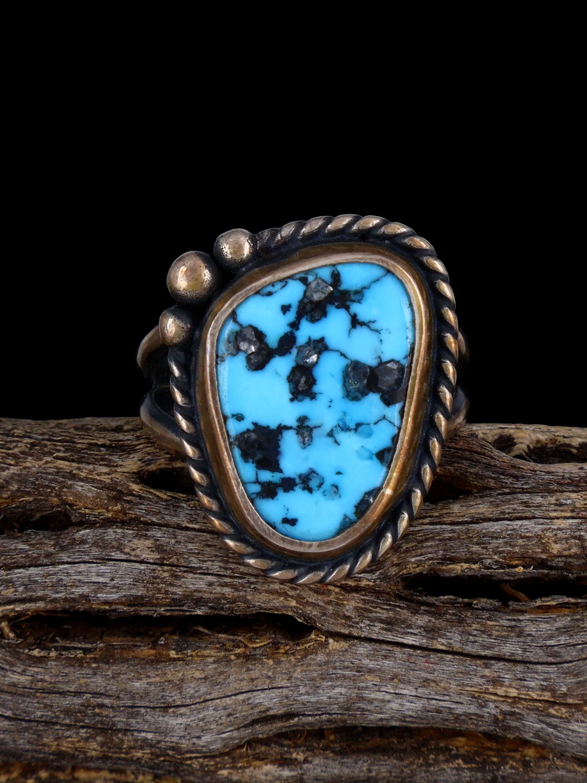 Vintage Sterling Silver Turquoise Ring, Size 11