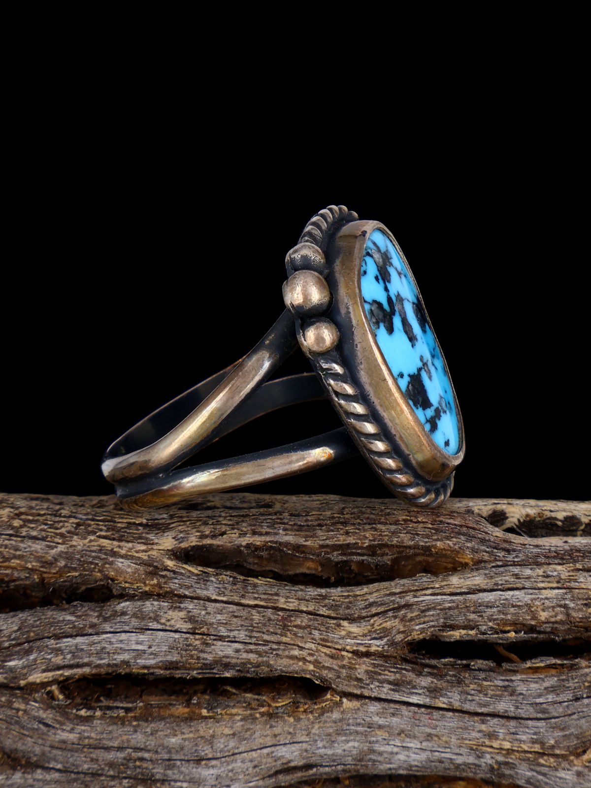 Vintage Sterling Silver Turquoise Ring, Size 11