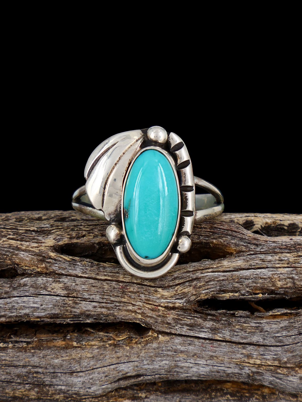 Vintage Sterling Silver Turquoise Ring, Size 7 1/4