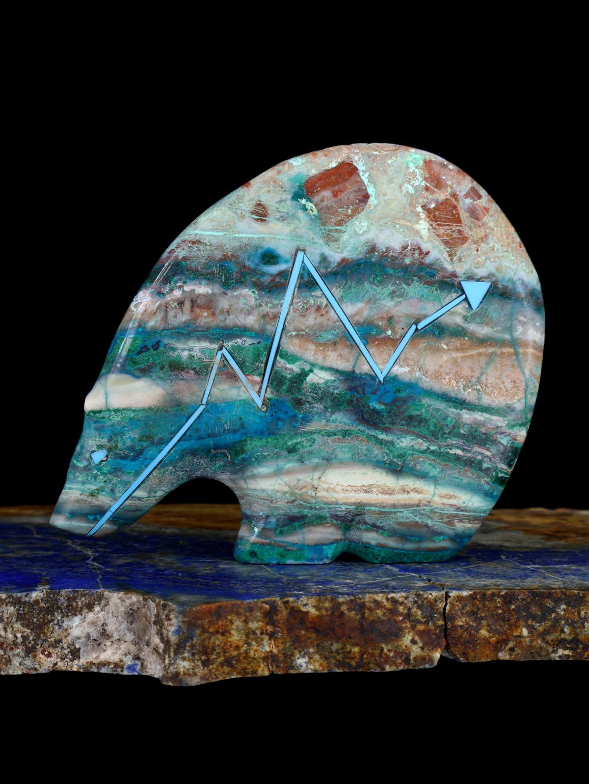 Chrysocolla Bear Zuni Fetish