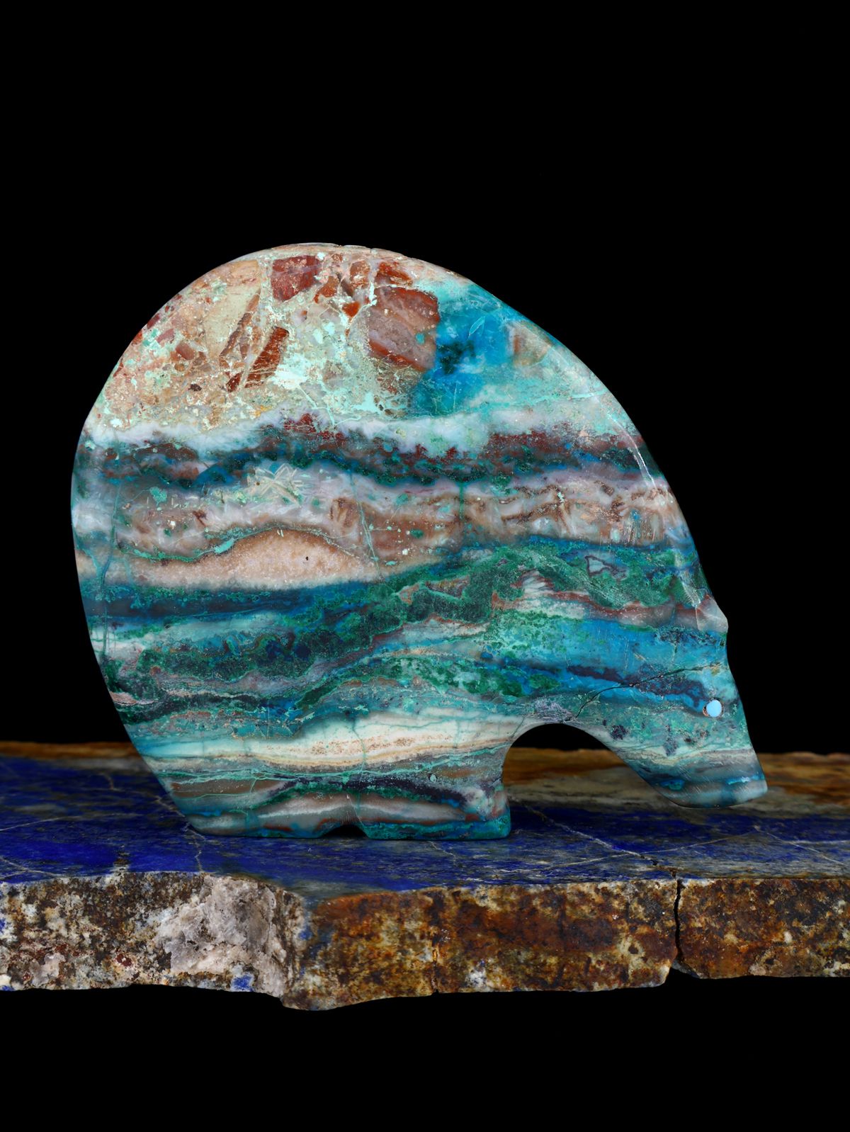Chrysocolla Bear Zuni Fetish