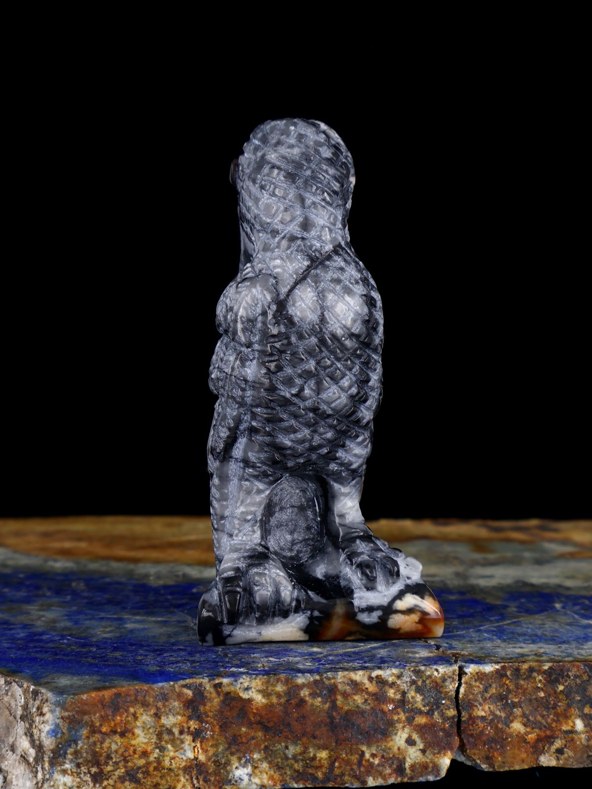 Picasso Marble Turkey Vulture Zuni Fetish