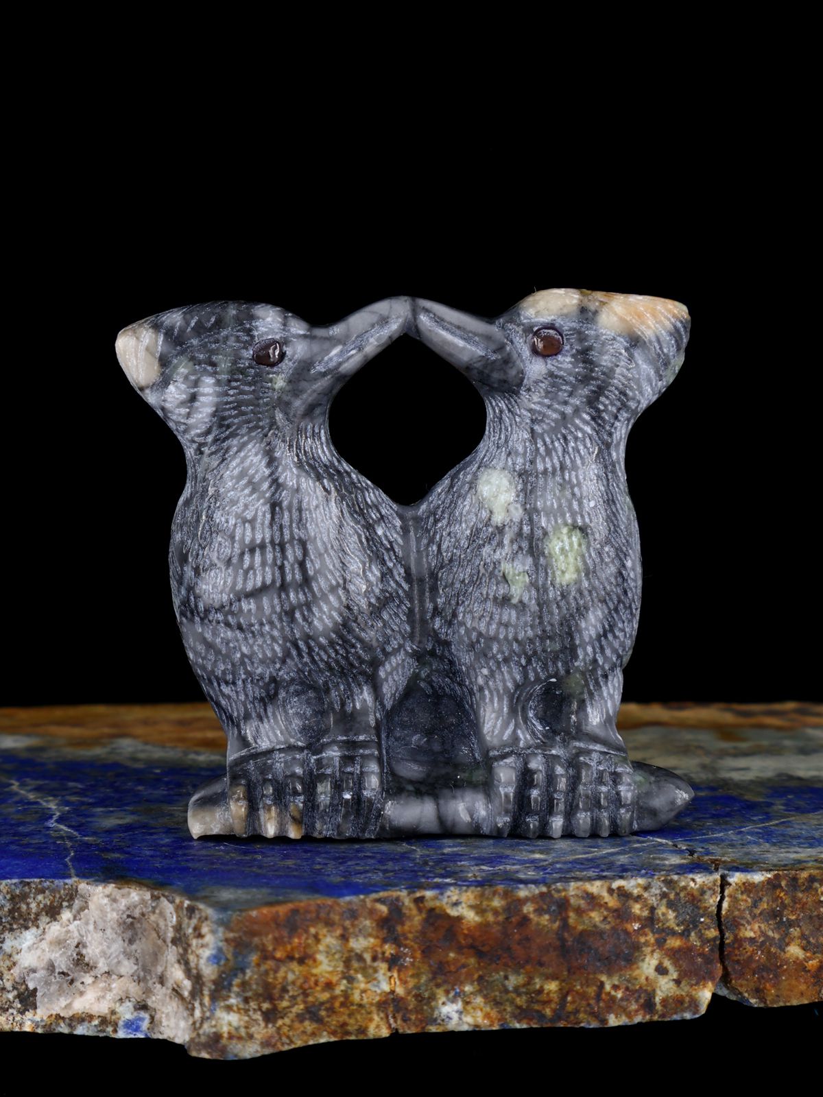 Picasso Marble Cardinals Zuni Fetish