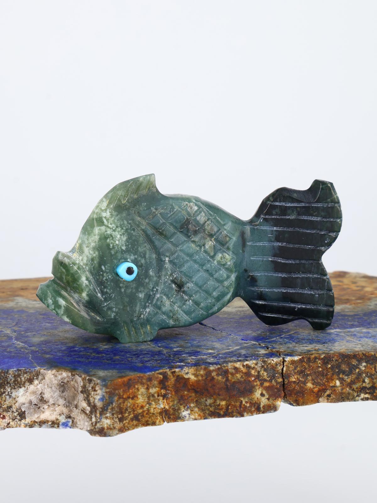 Serpentine Fish Zuni Fetish