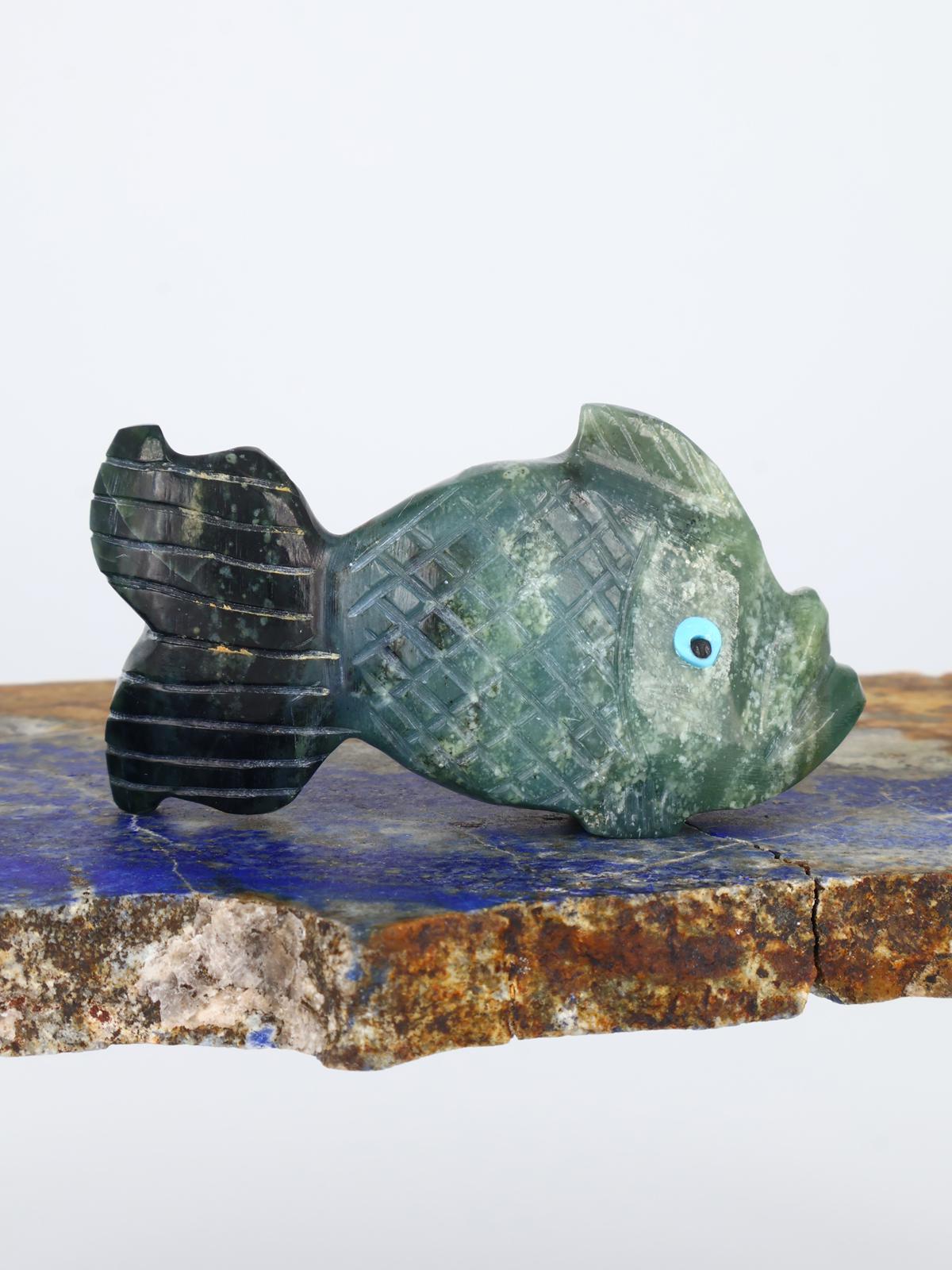 Serpentine Fish Zuni Fetish