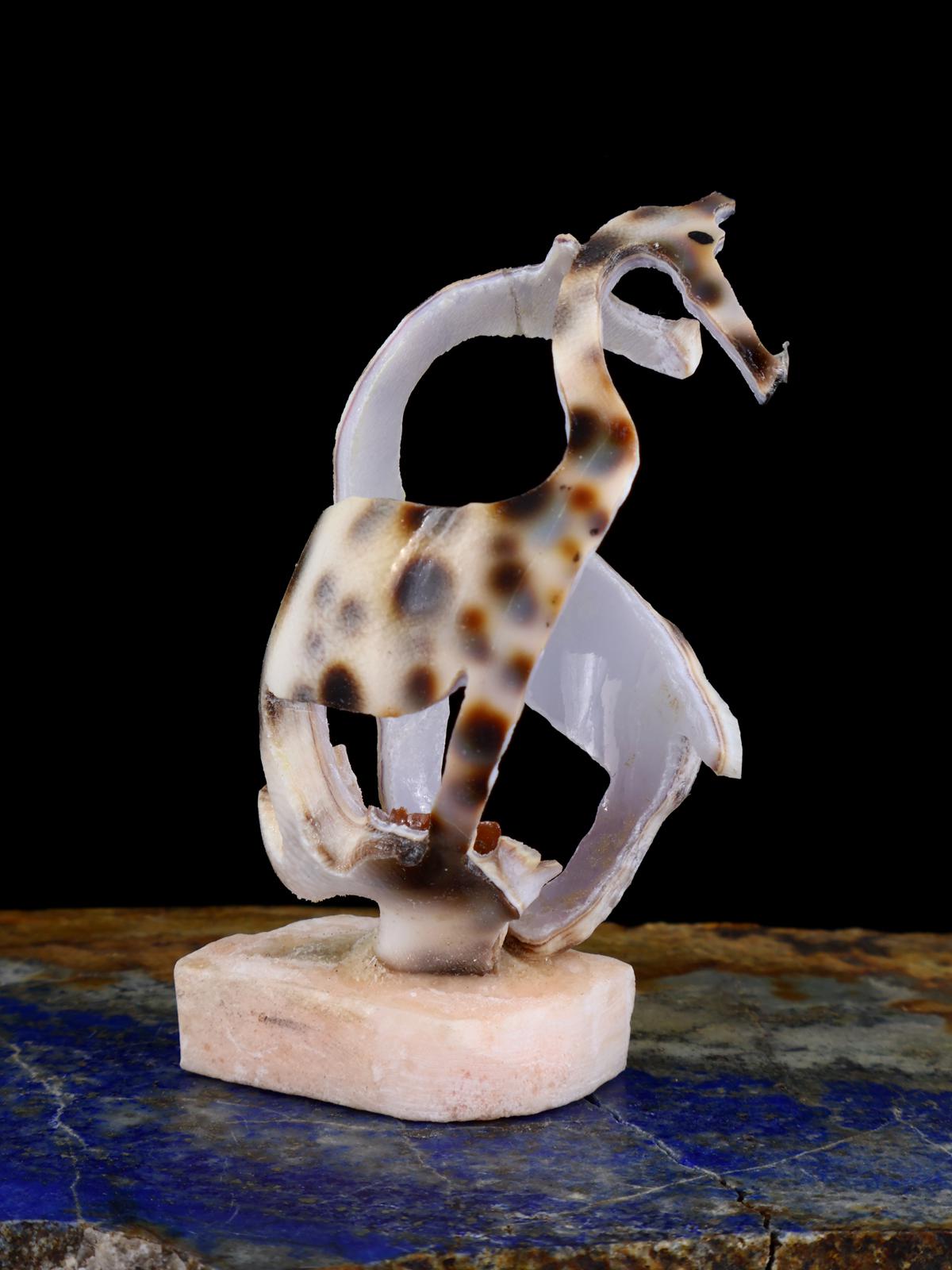 Shell Giraffes Zuni Fetish