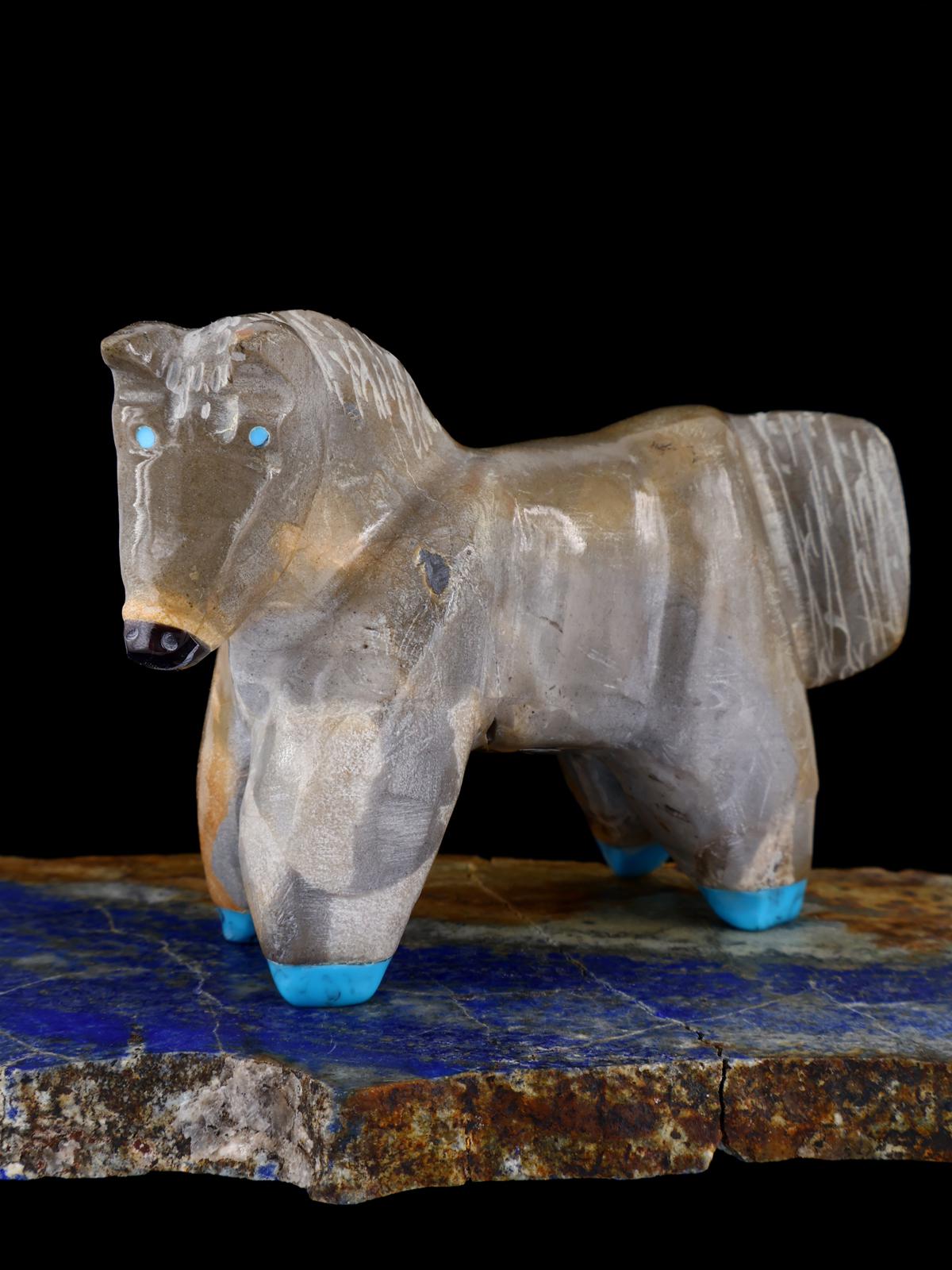Travertine Horse Zuni Fetish