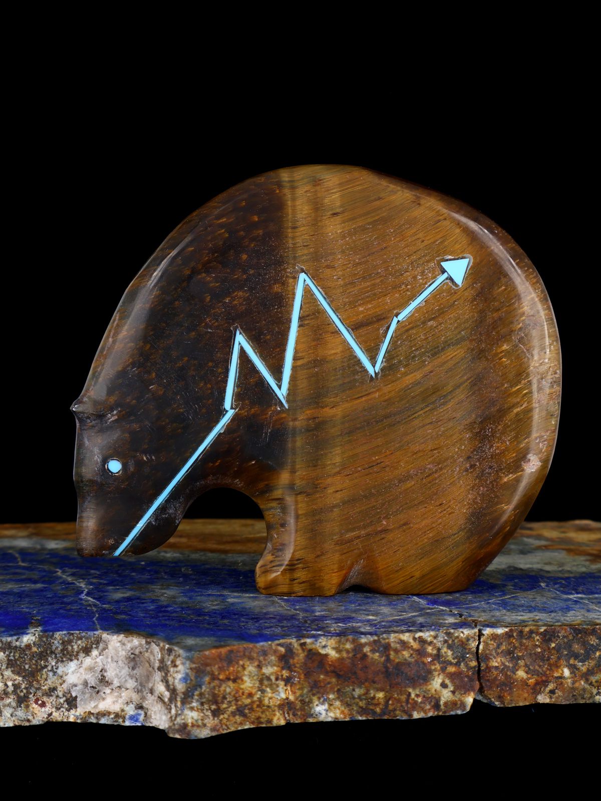 Tiger's Eye Medicine Bear Zuni Fetish