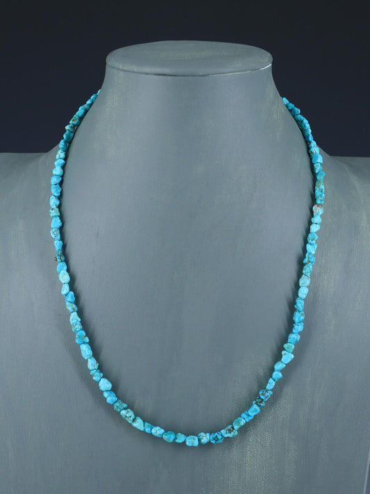 Navajo 21" Single Strand Sleeping Beauty Turquoise Necklace