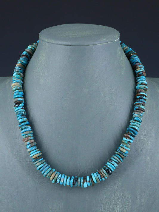 18" Navajo Single Strand Turquoise Necklace