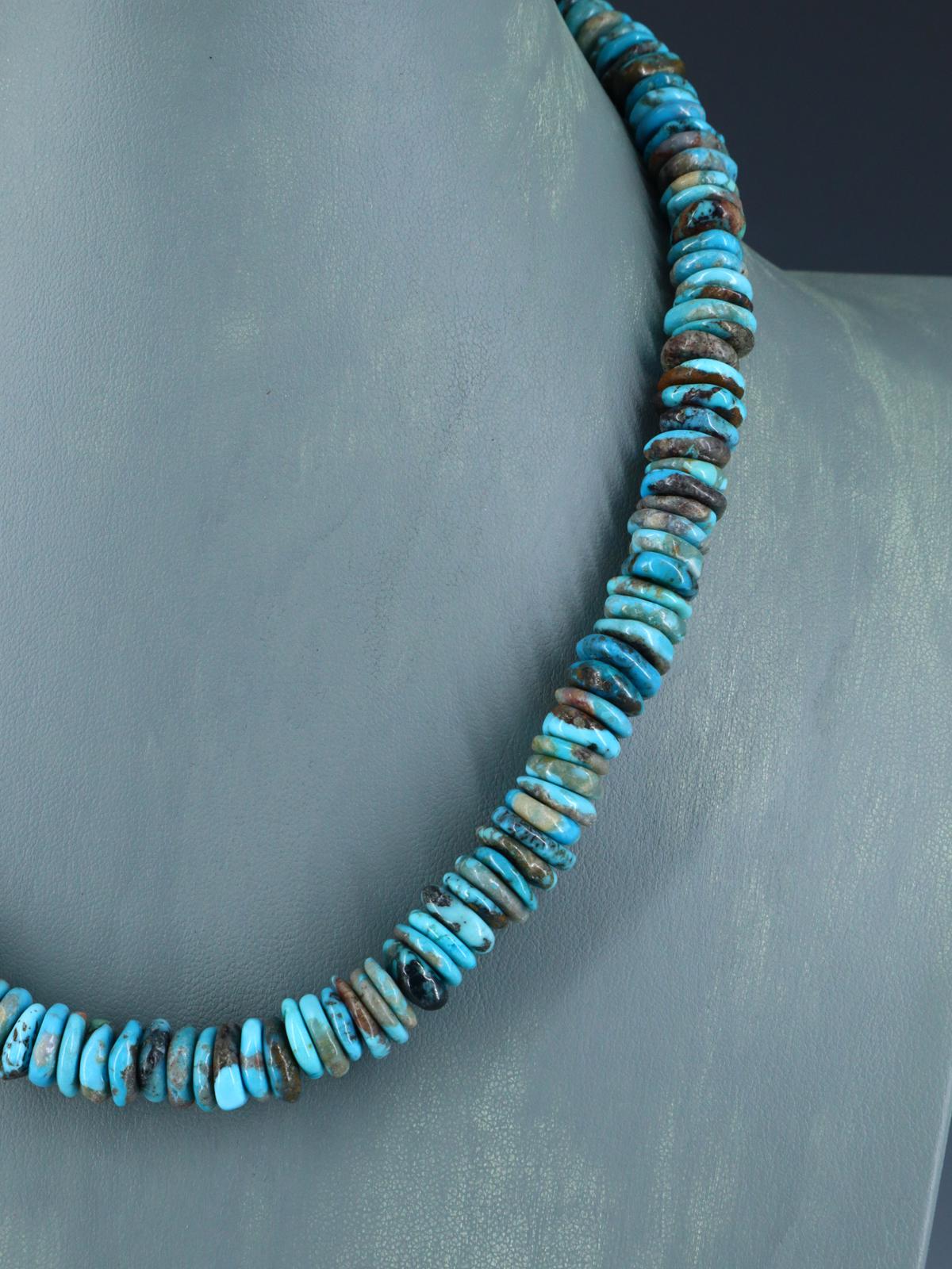 18" Navajo Single Strand Turquoise Necklace