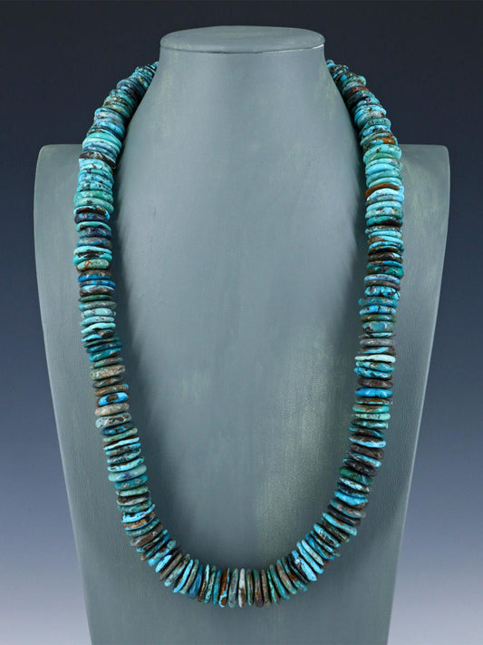 Navajo Single Strand Large Turquoise Necklace