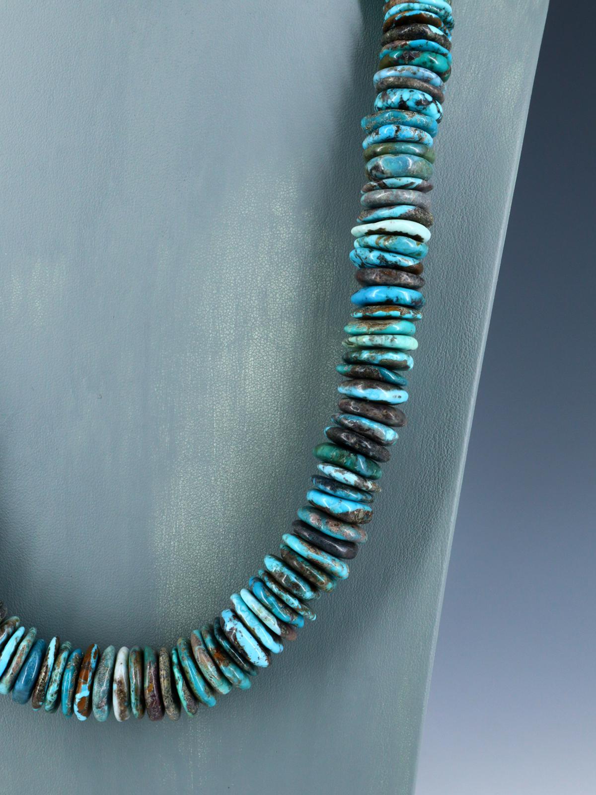 Navajo Single Strand Large Turquoise Necklace