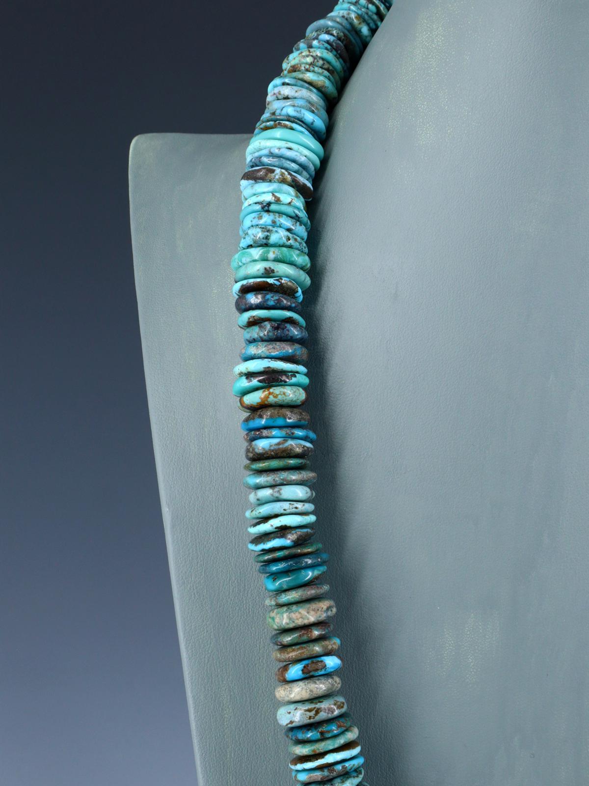 Navajo Single Strand Large Turquoise Necklace
