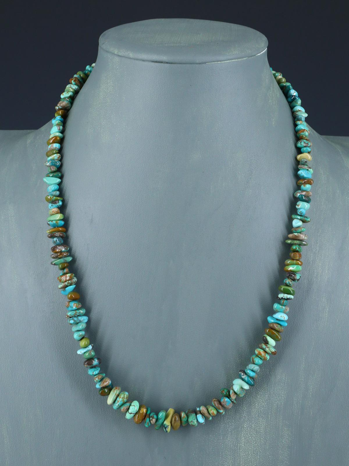 20" Single Strand Natural Carico Lake Turquoise Necklace