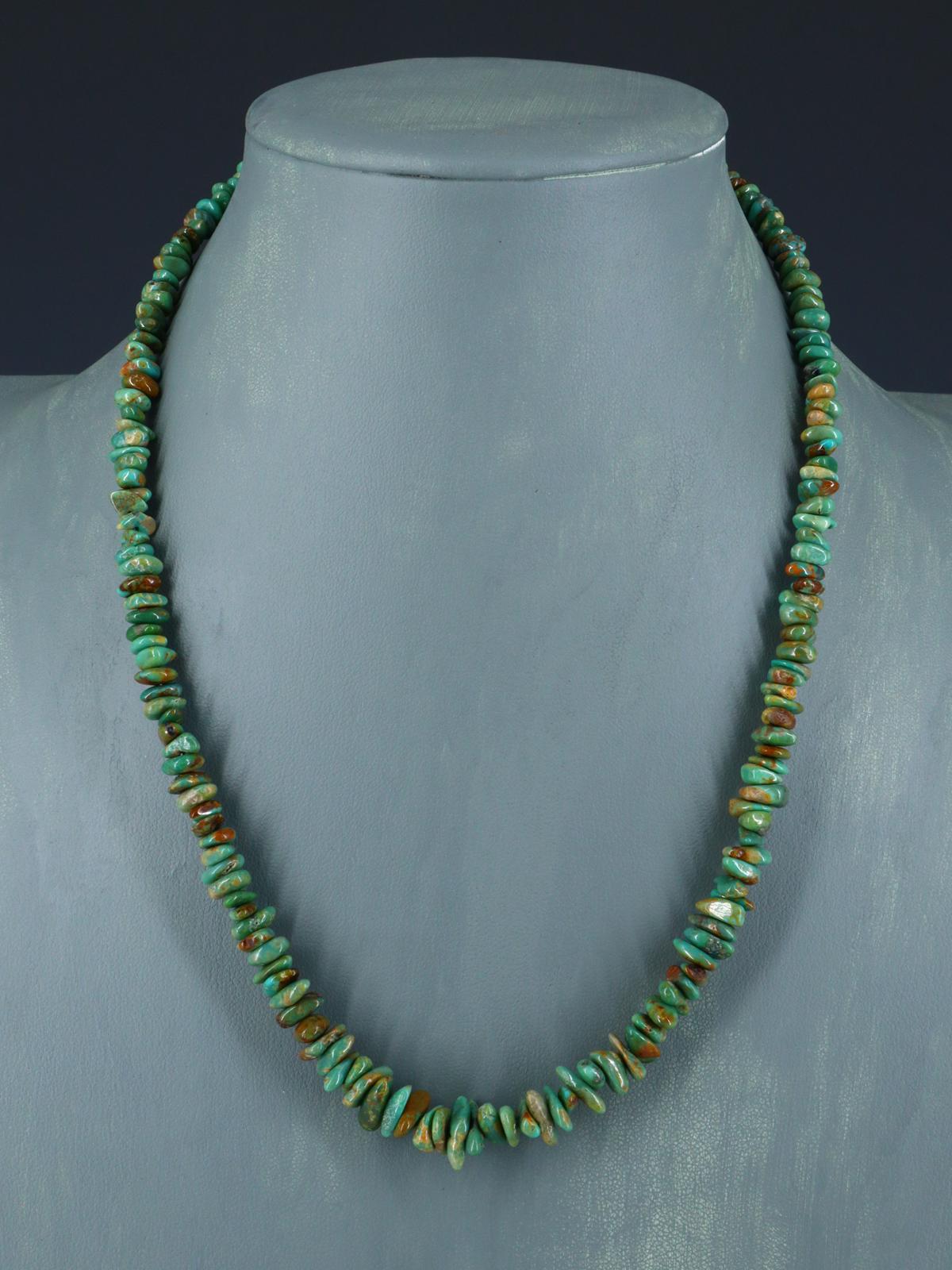 Navajo Single Strand Emerald Valley Turquoise Necklace