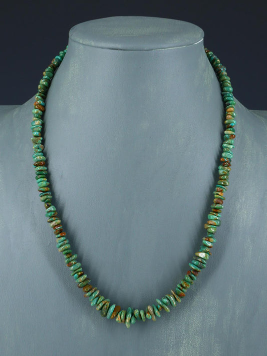 Navajo Single Strand Emerald Valley Turquoise Necklace