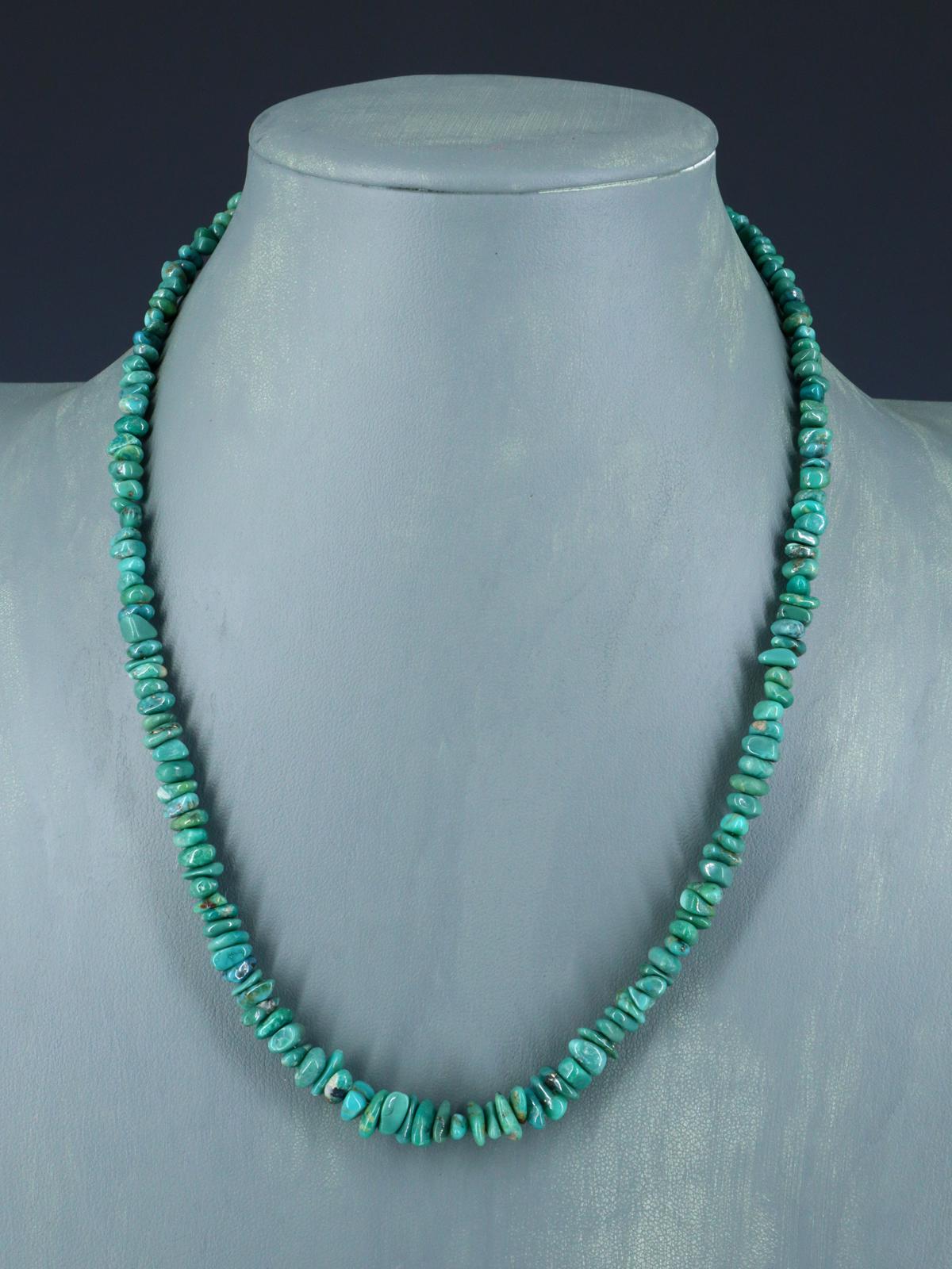 Navajo Single Strand Emerald Valley Turquoise Necklace