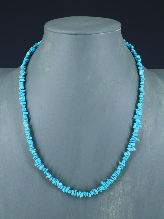 Navajo 20" Single Strand Sleeping Beauty Turquoise Necklace