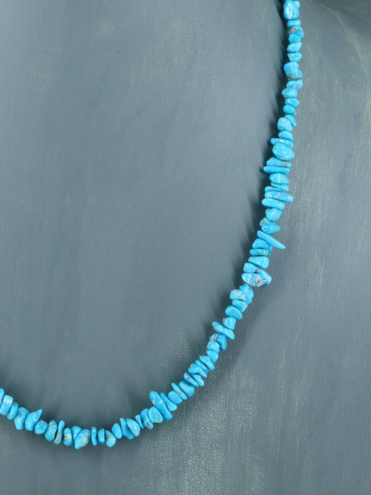 Navajo 20" Single Strand Sleeping Beauty Turquoise Necklace
