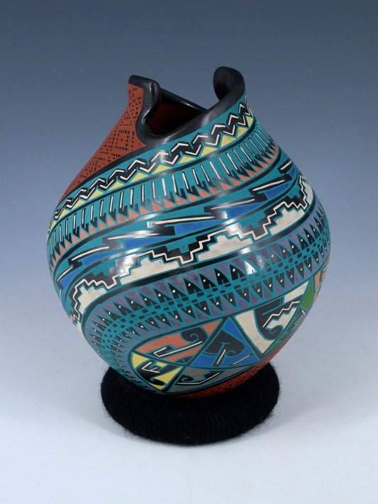 Mata Ortiz Hand Coiled and Painted Pottery