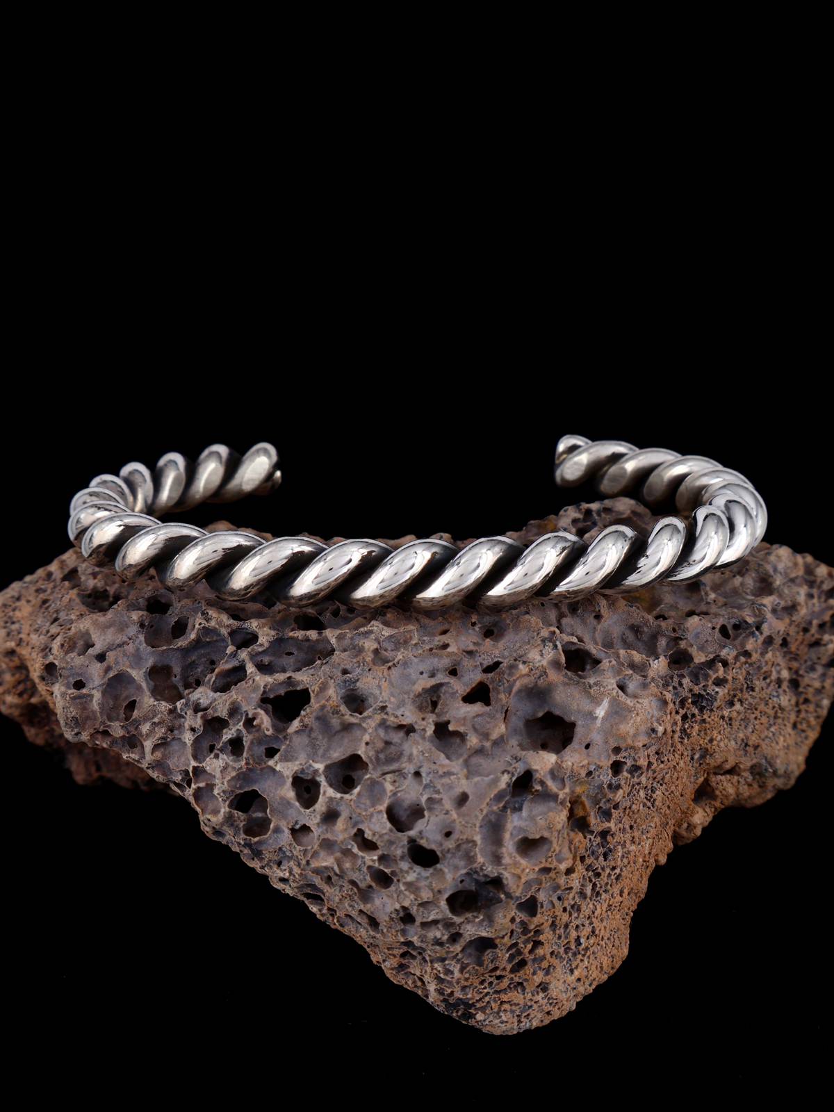 Navajo Sterling Silver Twisted Cuff Bracelet