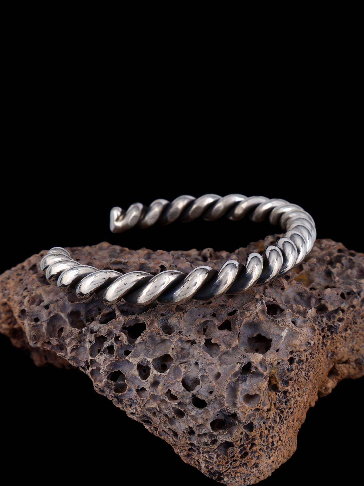 Navajo Sterling Silver Twisted Cuff Bracelet