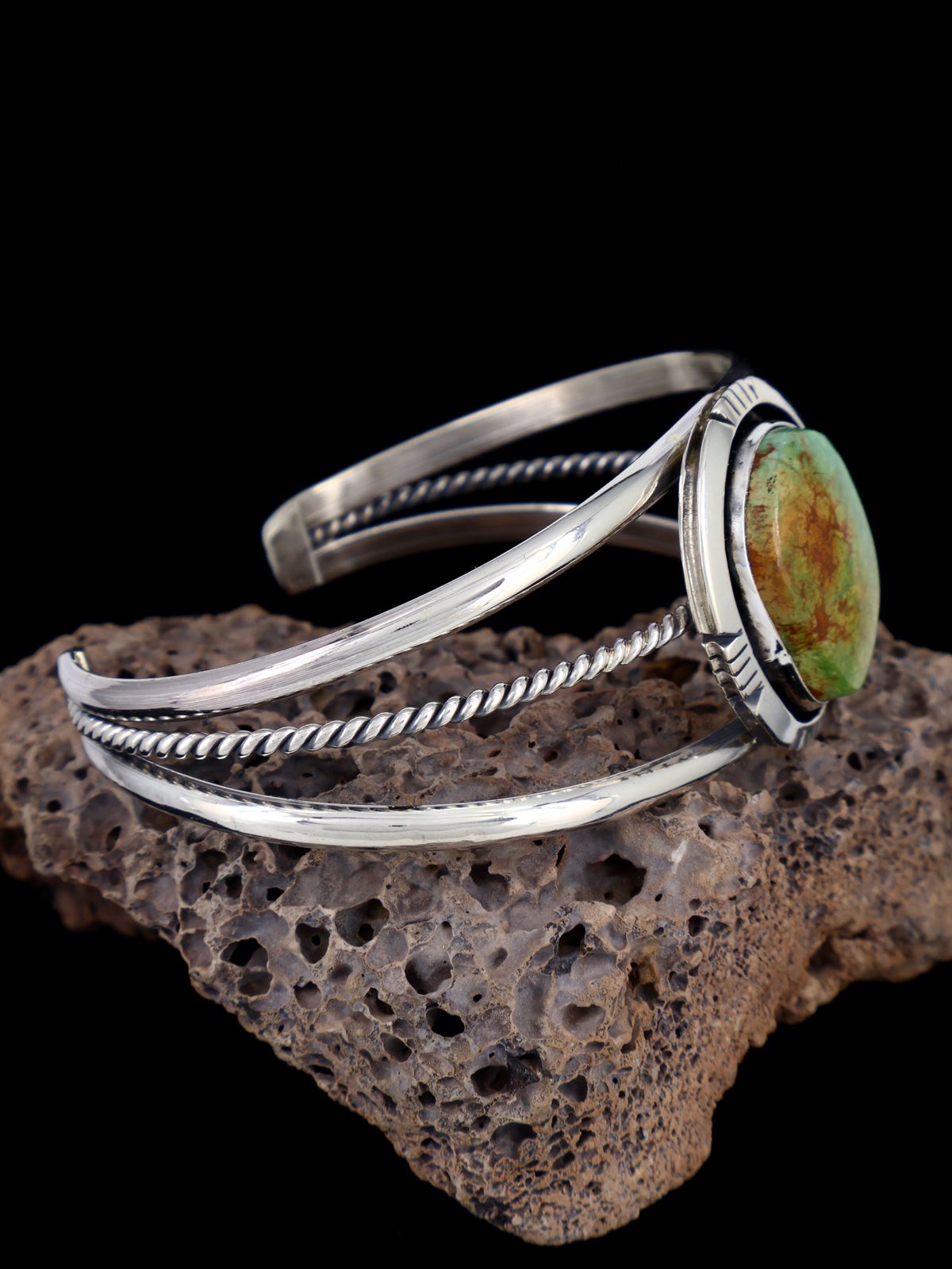 Native American Sterling Silver Turquoise Cuff Bracelet