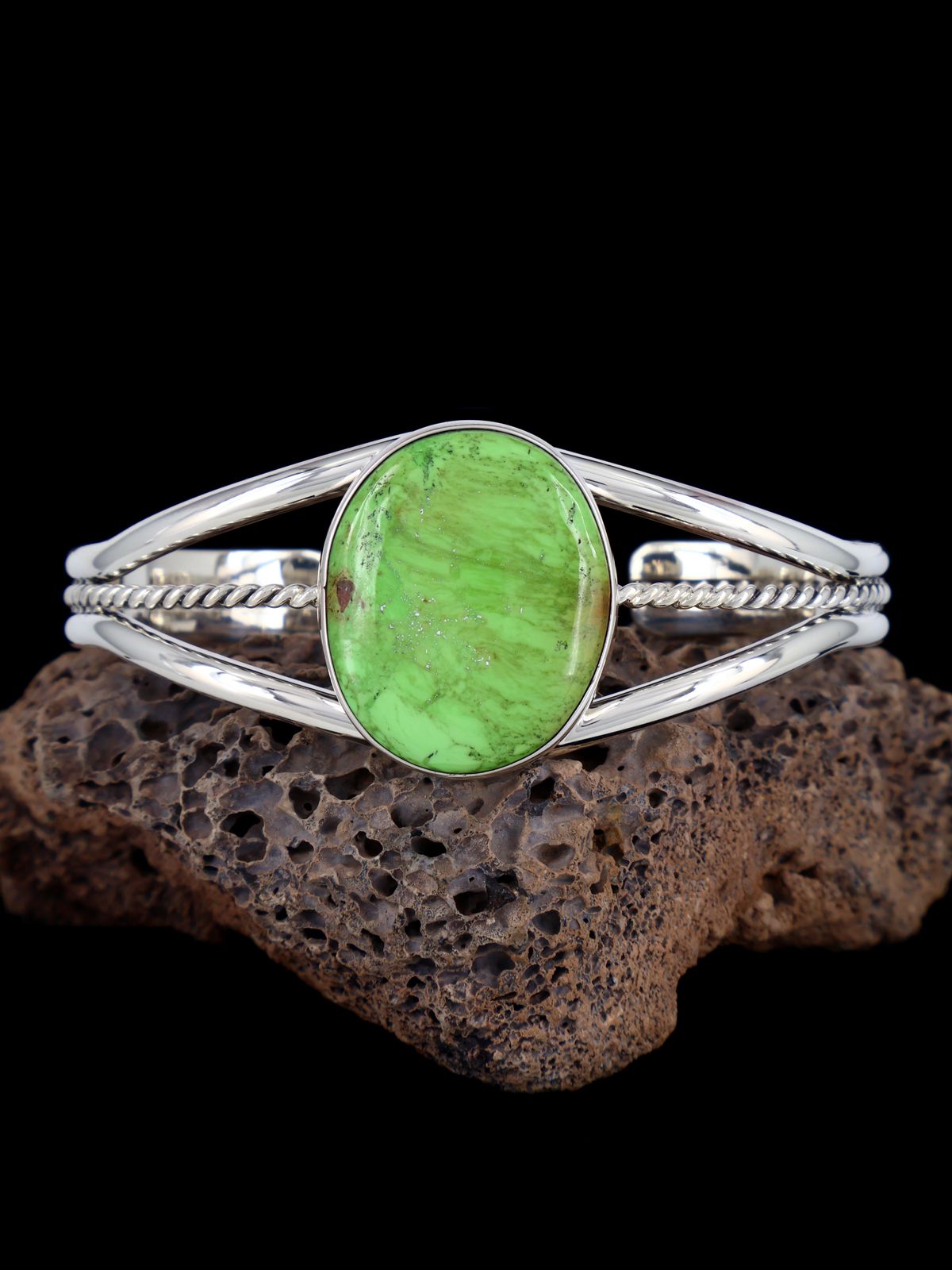 Native American Jewelry Natural Gaspeite Cuff Bracelet