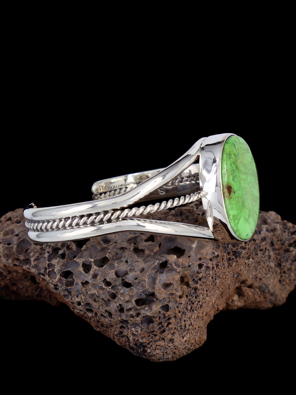 Native American Jewelry Natural Gaspeite Cuff Bracelet