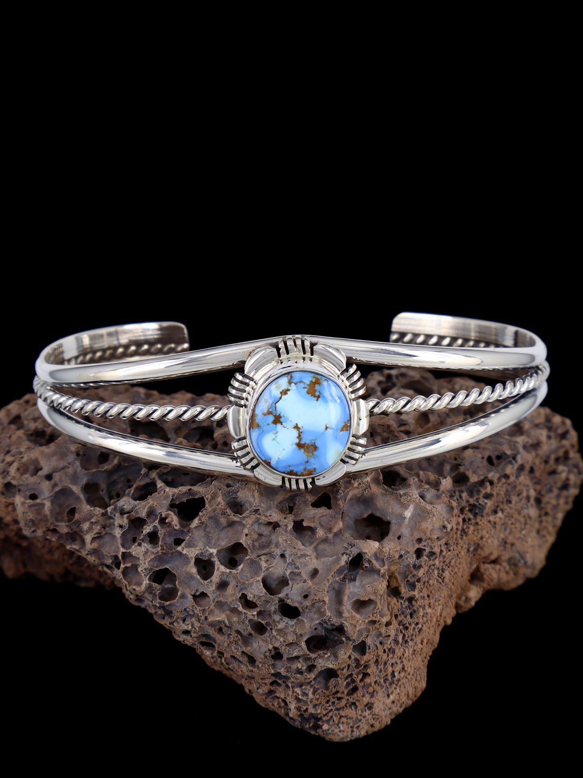 Native American Jewelry Golden Hill Turquoise Cuff Bracelet