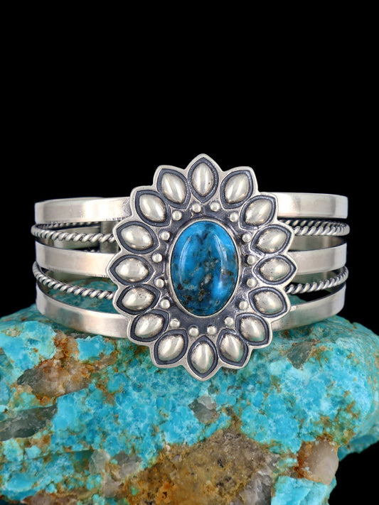 Native Sterling Jewelry Kingman Turquoise Sterling Silver Cuff Bracelet