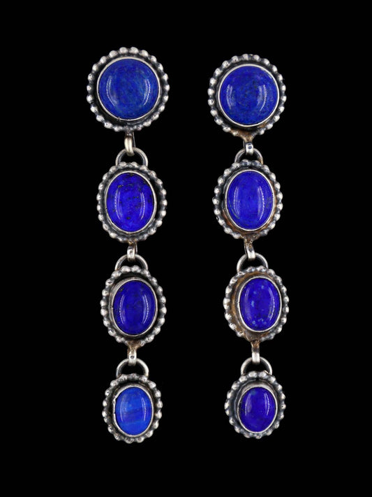 Native Jewelry Blue Lapis Sterling Silver Post Earrings