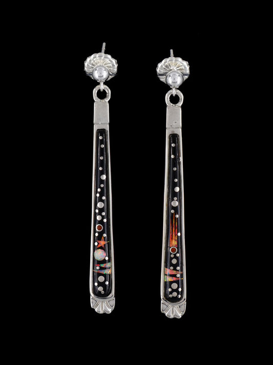 Native American Night Sky Inlay Post Earrings