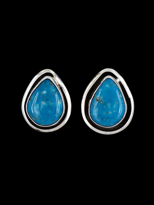 Navajo Turquoise Sterling Silver Post Earrings