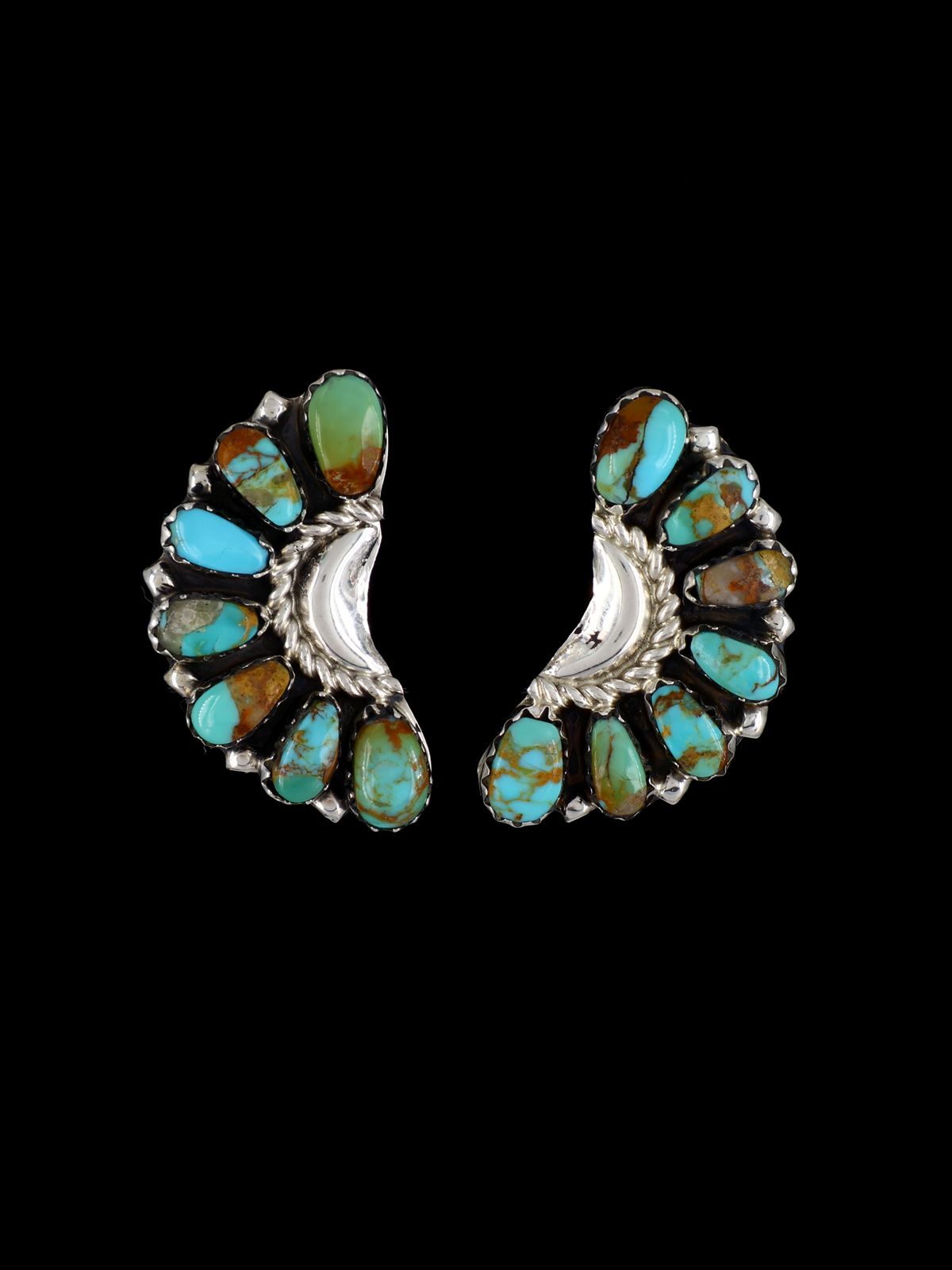 Navajo Turquoise Sterling Silver Post Earrings
