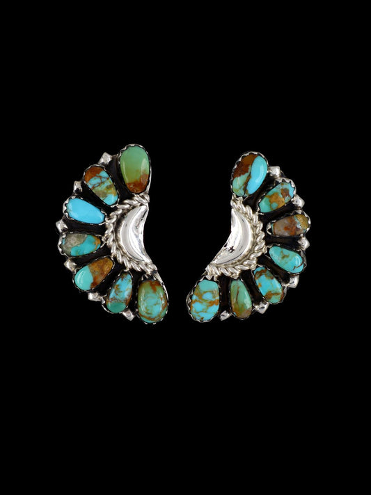 Navajo Turquoise Sterling Silver Post Earrings
