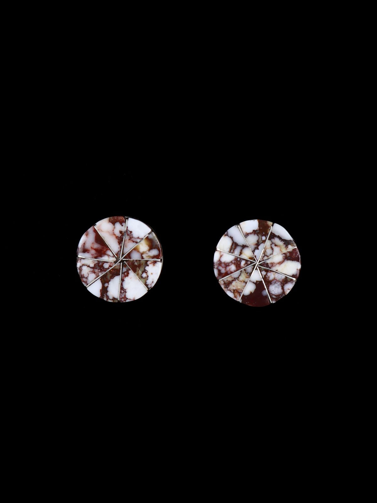 Zuni Wild Horse Inlay Post Earrings