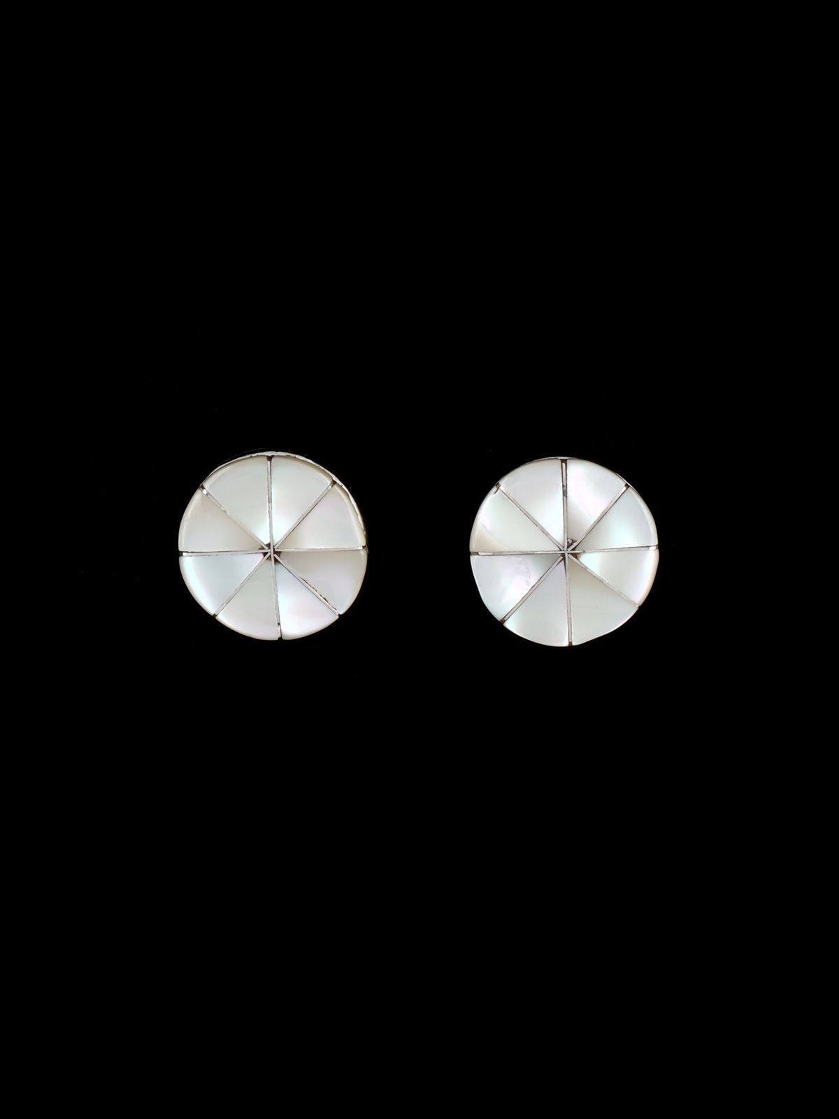 Zuni Mother of Pearl Inlay Post Earrings