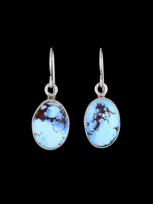 Navajo Sterling Silver Golden Hill Turquoise Dangle Earrings
